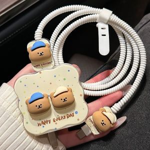 Oppo Reno14 pro Data Cable And Charger Protective Cover 80W Fast Charging Line Protection Case Cute Cartoon Style Digital Accessories