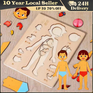 Montessori Jigsaw Puzzle Of Human Structure Anatomy Organ Model Kids Human Learning Education Toy for Toddler Travel Human Body Puzzles for Kids Wooden Montessori Anatomy Puzzle Play Set Human Body Model Educational Game for Preschoolers