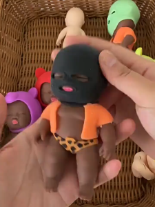 Búp Bê Hề Xấu Xí Đồ Chơi Bóp Đàn Hồi Da Đen Búp Bê Squishy Dễ Thương Xinh Xắn Đáng Yêu