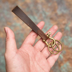 Vintage Keychain Genuine Leather Key Ring Couples Key Ring Chain NASVA