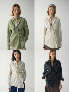 INSIS FEMME | Wrinkled Texture Convertible Lyocell Shirt