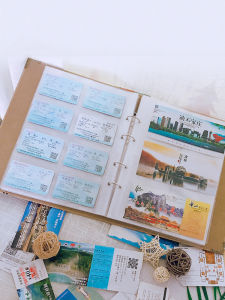 Travel Ticket Album Train Airplane Collect Receipts Storage Creative Gift Scrapbooking Photo Album  Trend Storage