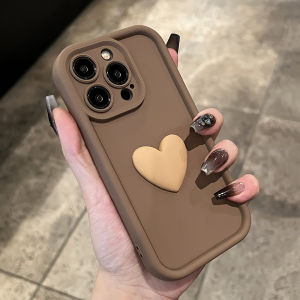 CrashStar With Heart Cartoon Sticker Soft Silicone Skin-friendly Phone Case For iPhone 15 14 Pro Max Plus 13 12 11 Pro Max Shockproof Phone Casing Cover With Full Cover Lens Camera Protection