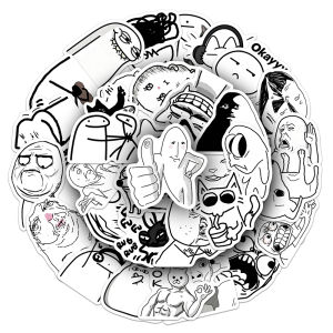 Bộ Hình Dán Graffiti Giả Mạo Về Sự Sụp Đổ Cảm Xúc Trừu Tượng Dành Cho Máy Tính Xách Tay Điện Thoại Xe Hơi Xe Đạp - 10/30/50 Miếng Dán Ngẫu Nhiên