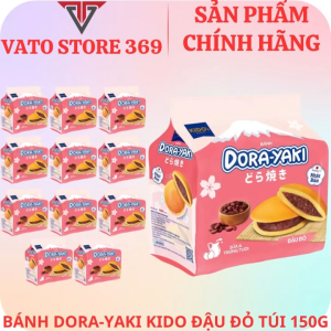 Bánh dorayaki vị đậu đỏ KIDO túi 150g (thùng/gói)