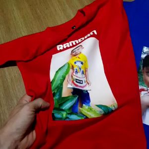 Kaos ANAK Foto Plus Nama 1-12 Tahun Sablon Digital DTF Tangan Pendek Bahan Kaos Cotton Combed 30s Bisa COD