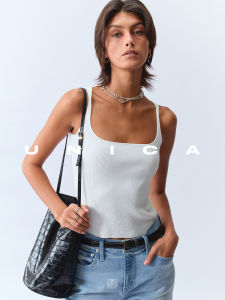 UNICA Elite Fiber Knitted Vest Cool Skin Feel French Style Square Collar Knitwear Versatile Base Layer for Women