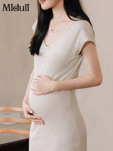 MIDULI | Đầm Mang Thai Cỡ Lớn Ôm Dáng Hè
