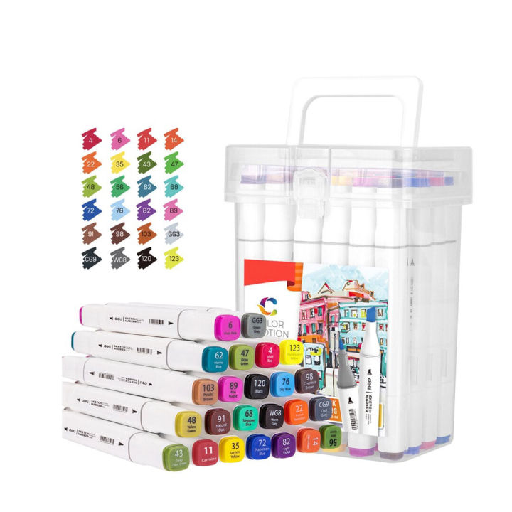 Unleash Your Artistic Expression with the 24-80 Colors Oily Art Marker Pen Set – Perfect for Manga, Sketching, and More