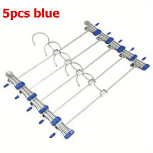 Pants Hangers with Clips Heavy Duty 10 Pack Adjustable Metal Pants Hanger Skirt Hangers with Clips Space Saving Hangers