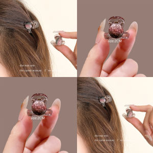 Delicate Starry Sky Mini Hair Clip Princess Style Forehead Bangs Side Hair Card Miniature Split Hair Clamp Fashionable Hair Accessories