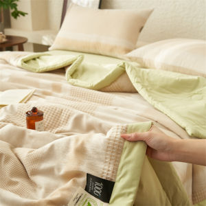 Pure Cotton Summer Quilt Air Conditioner Quilt Washable Machine Washable Four-Piece Set Single And Double Person Quilt