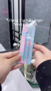 Cây Nặn Mụn 2 Đầu Sweet Rabbit Comedone Extrator (Thép Carbon Không Gỉ)