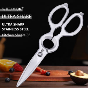WILDMOK Stainless Steel Premium Heavy Duty Kitchen Shears Sharp Multi-function Kitchen Scissors