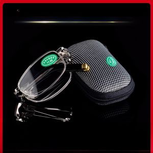 Kính Cận Lão Hóa Pha Lê Đông Hải Có Khóa Kéo Nhẹ Gấp Cho Nam Và Nữ Kính Lão Hóa Bằng Thủy Tinh Kính Cận Mắt Xanh