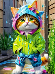 Huacan New Arrivals 2026 5D Diamond Painting Cat Diamond Mosaic Animal Craft Childrens Room Decor