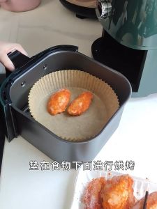 50pcs Air Fryer Disposable Baking Papers Non-Stick Steamer Round Parchment Paper Baking Paper Oil Leakproof