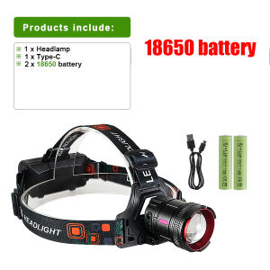Đèn Pha LED Siêu Mạnh 90000000LM Có Thể Sạc Lại Bằng USB 7 Chế Độ Có Thể Phóng To Đèn Pin Đeo Đầu Để Câu Cá Đèn Pha Cắm Trại Ngoài Trời