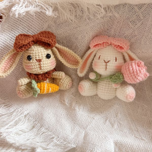 Handmade DIY Cute Ear Drop Rabbit Yarn Keychain Pendant Couple Gift Creative Dolls Festive Supplies Womens Popular Brand