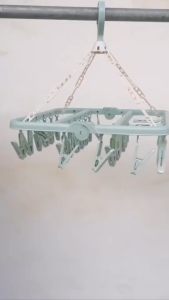 Móc Phơi Đồ 32 Kẹp Nhựa Treo Tất Đồ Lót - Móc Phơi Quần Áo Chùm Nhựa Vuông Cho Bé