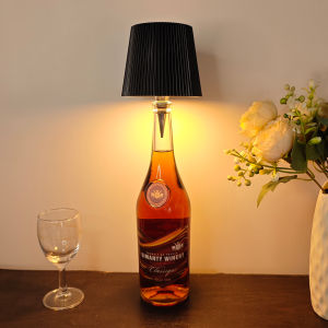 Wine Bottle Lamp LED Table Lamp 3 Color Stepless Dimming Rechargeable Touch Control  Wine Bottle Lamp Atmosphere Night Light