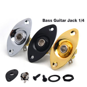 Electric Bass Guitar Jack Socket Electric Guitar Output Jack Plate Oval Jack Socket Cover Plate Guitar Bass Accessories