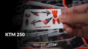 Decal Stiker Motor KTM 250 Dekal Sticker Variasi Striping KTM 250 D-B5-022
