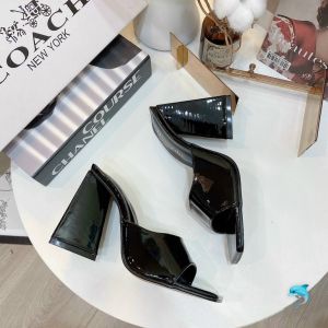 Guốc da bóng gót tam giác 7 phân hàng hót đẹp có video thật