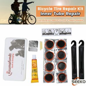 Seeko Bike Inner Tube Repair Kit Bicycle Tube Patch Kits with Portable Storage Box