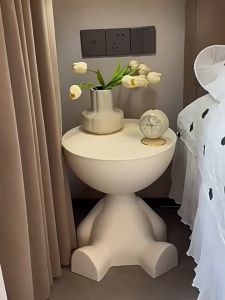 AIBG โต๊ะข้างเตียงที่สร้างสรรค์ โซฟาในบ้าน โต๊ะข้าง ชั้นวางของแบบเคลื่อนย้ายได้ ระเบียงห้องนอน โต๊ะขนาดเล็ก โต๊ะกาแฟในอพาร์ทเมนต์ขนาดเล็ก