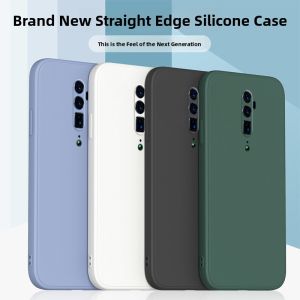Liquid Silicone Phone Case for OPPO Reno12 10x Zoom Edition Full Cover Womens Style Tempered Glass Protective Shell Ace2 Anti-Fall Reno2z Soft Case