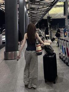 Ice Silk Wide Leg Pants Womens Summer Thin Lazy Loose Sleepwear Outdoor Casual Long Trousers Walking Pants High Waist Straight Leg