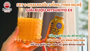 SET 6 CHAI NƯỚC UỐNG TINH NGHỆ GIẢI RƯỢU MTSUKIYO EX  (CHAI 100ML)