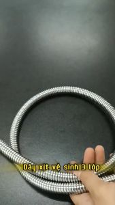 Dây vòi xịt 3 lớp chịu áp lực cao - Dây xịt vệ sinh inox dài 120cm