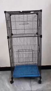 PetStern กรงนกวิลล่าขนาดใหญ่ กรงชูการ์ ลื่อนย้ายได้ กรงนกที่เข้ารหัส เคลือบกันสนิม กรงนกเพาะพันธุ์สุดหรู