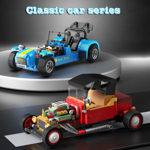 Caterham S310 、 Ford T-B Bộ đồ chơi xếp hình xây dựng xe cổ điển của riêng bạn đồ chơi STEM giáo dục Quà Tặng tự làm cho Nam Nữ 6 8 9 10 12 16 tuổi