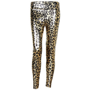 High Waist Bright Leopard Print Leggings Street Style Casual Pants High Waist Bottoming Long Trousers for Young Women