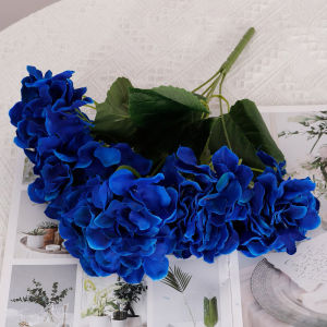 5 Heads Big Hydrangea Silk Flowers Hydrangea Artificial Flowers Fake Bouquet Flower Arrangements for Home Wedding Decor