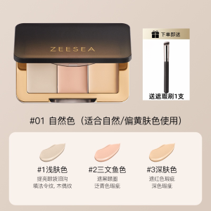 Zeesea Tricolor Moisturizing Concealer Makeup Artist Face Spot Covering Beauty Correction Palette Professional Grade Concealer