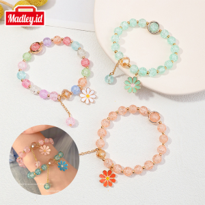 MAdley Gelang Elastis Bunga Warna-Warni - Sentuhan Feminin yang Sempurna GLG04