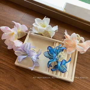 Lily Hair Claw Jepit Bunga 3 Lily Jedai Fashion Fairy Wanita Korea Flowers Claw Aksesoris Estetik