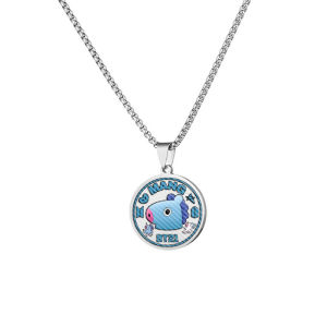 LINE FRIENDS | New Product BT21 Stainless Steel Color-printed Round Chain Titanium Steel Sweater Chain Decoration Idol Peripheral Birthday Gift