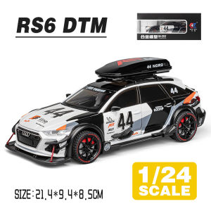 LEO 1:24 Audi RS6 Avant DTM รถบรรทุกโมเดลรถยนต์ของเล่นอัลลอยโลหะหล่อขึ้นรูปสำหรับเด็กของเล่นยานพาหนะงานอดิเรกของสะสม