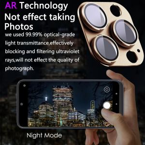 1Set Tempered Glass Metal Camera Lens Protector Cover for iPhone 17 16 15 Pro Max 14 Plus 13 12 Mini Protection Desert Gold
