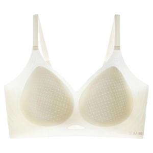 Miiow | Ultra-Thin Breathable Ice-Silk Womens Underwear Seamless Gathered Anti-Sagging Side-Breast Collection Bra Comfortable Summer