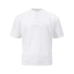 MADWITCH | Áo Thun Form Rộng Kiểu Mỹ Cổ Henley
