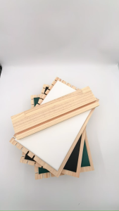 12-Slot Bamboo Wood Necklace Stand Tabletop Jewelry Display Board Solid Wooden Jewelry Holder