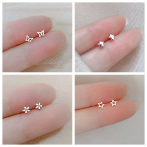 Mini Heart Earrings for Women Hypoallergenic Daily Wear Minimalist Cute Star Stud Earring Girls Fashion Pierc Jewelry Gifts