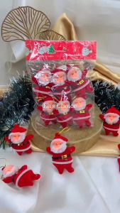 Santa Mini Isi 6 Gantungan Pohon Natal Sinterklas Merah Dekorasi Merry Christmas