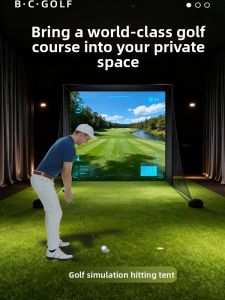 B·C·GOLF | Indoor & Outdoor Golf Swing Trainer HD Projection Screen Safety Net